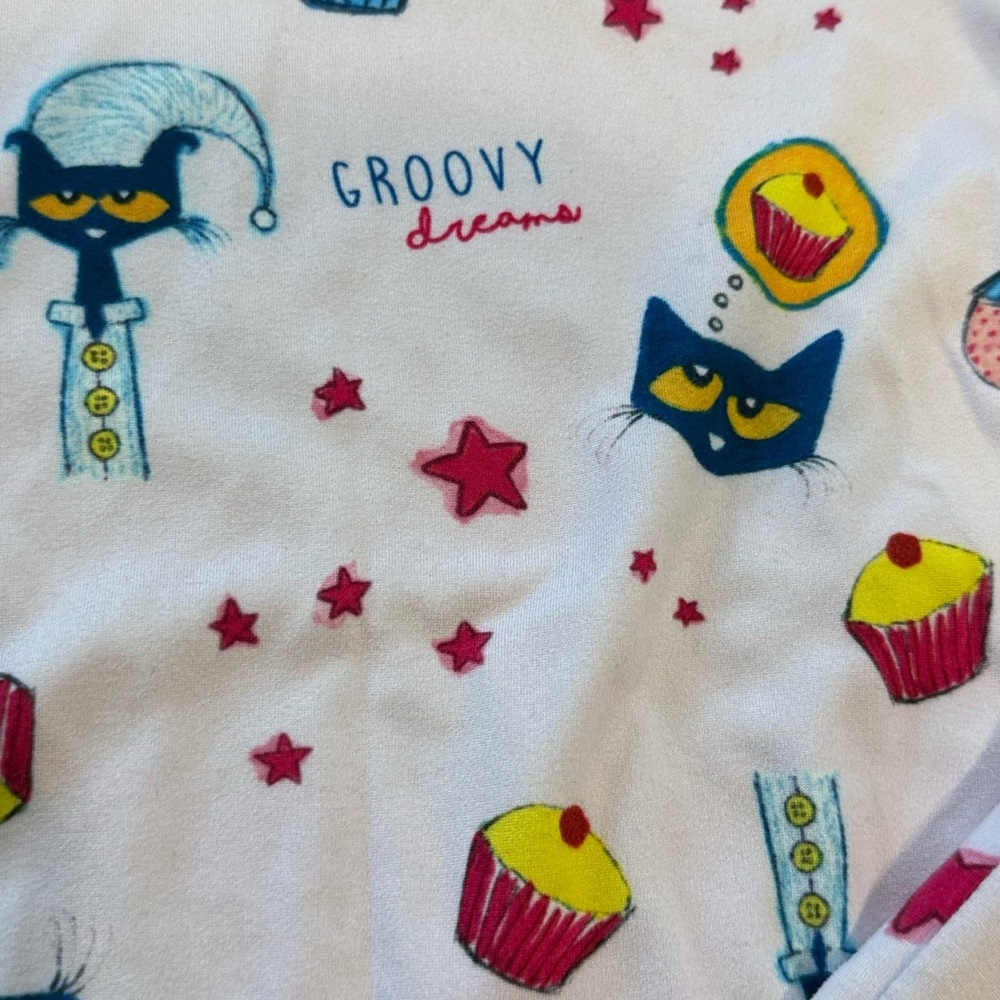 Pete the Cat Groovy Kids Pajamas - White with Red and Blue Accents - Picture 2 of 5